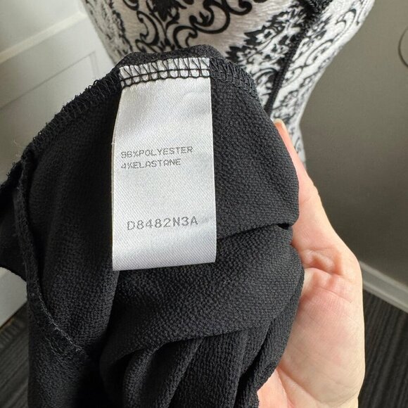 Outrageous Fortune Plus ruffle wrap dress with fluted sleeve in black - Picture 11 of 11